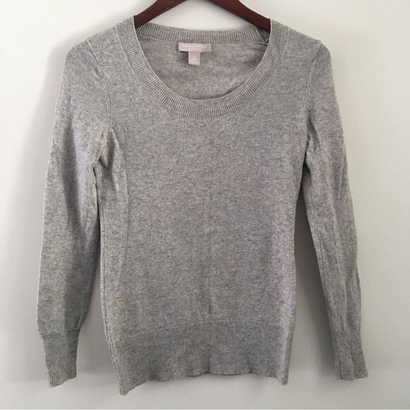 Banana Republic Gray Cashmere Wool Scoop Neck Sweater | Size Small - Picture 1 of 5